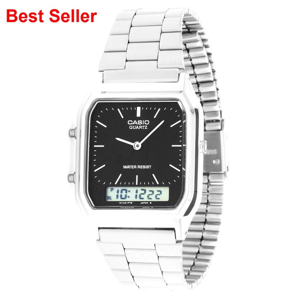 Stainless Steel AnalogDigital Watch With Stopwatch And Alarm Stainless Steel AnalogDigital Watch With Stopwatch And Alarm